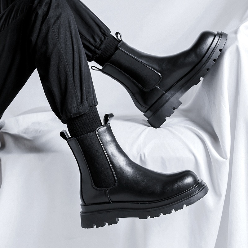 Leather Work Fabric - Britische 2025, Herren-Lederstiefel, vier Jahreszeiten, Vintage-Stil,