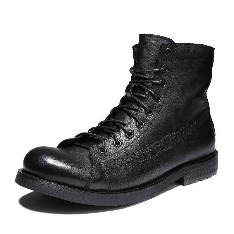 Leather Work Fabric - 2026 Herren Knöchelstiefel Klassische Handgefertigte Leder-Mode-Motorradstiefel