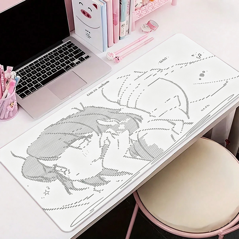 Leatherwork Desk - 1 Stück Leder-Mauspad Anime Engel-Mädchen Y2k