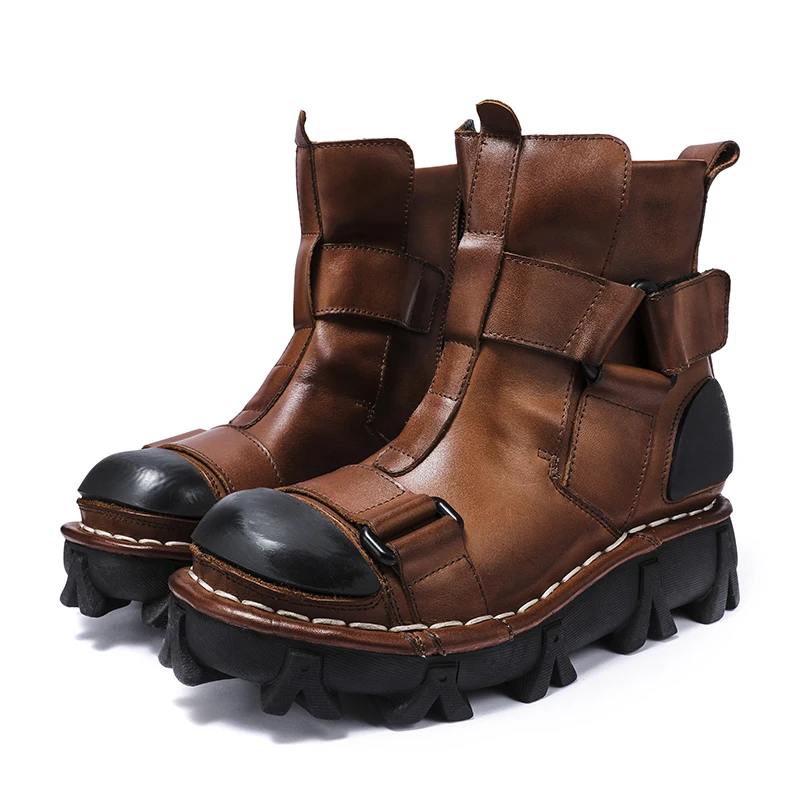 Herren-Motorradstiefel aus ech – Leather Work Fabric Bewertung und Preis