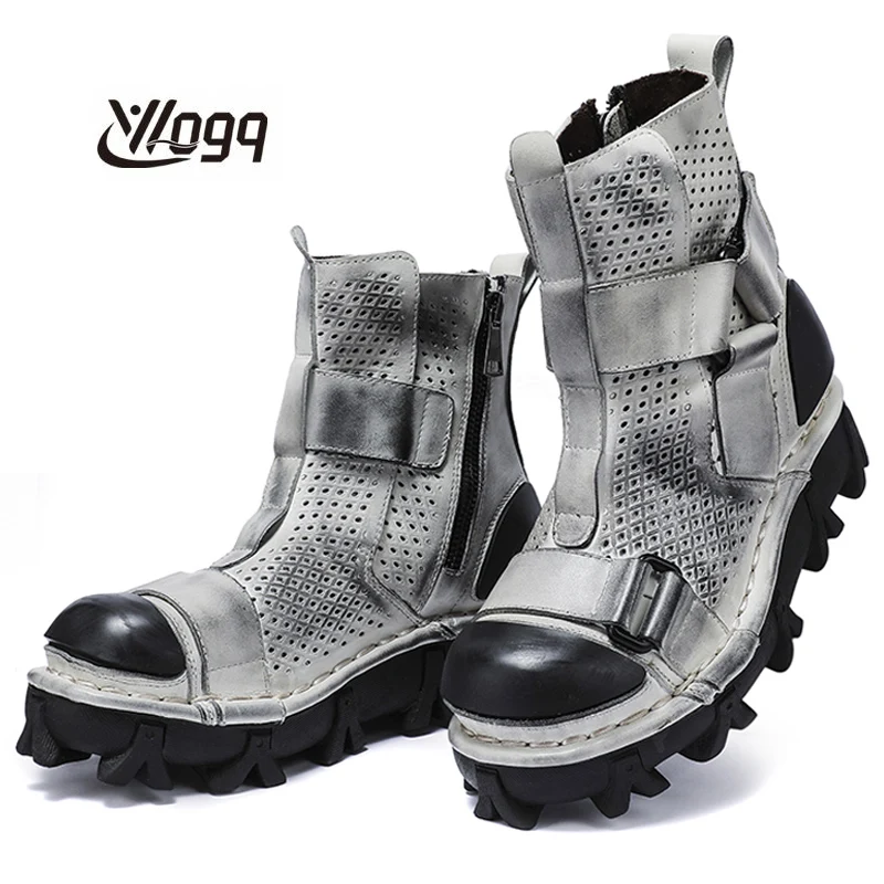 Herren-Motorradstiefel aus ech – Leather Work Fabric Bewertung und Preis