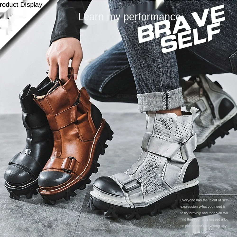 Herren-Motorradstiefel aus ech – Leather Work Fabric Bewertung und Preis