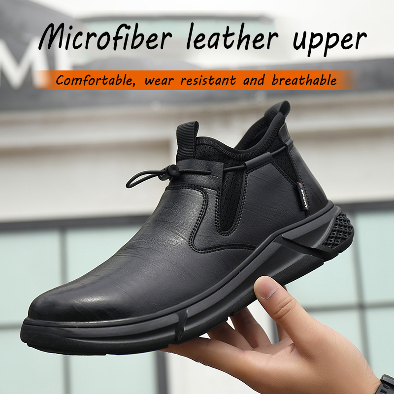 Herren-Sicherheitsschuhe, stoß – Leather Work Fabric Bewertung und Preis