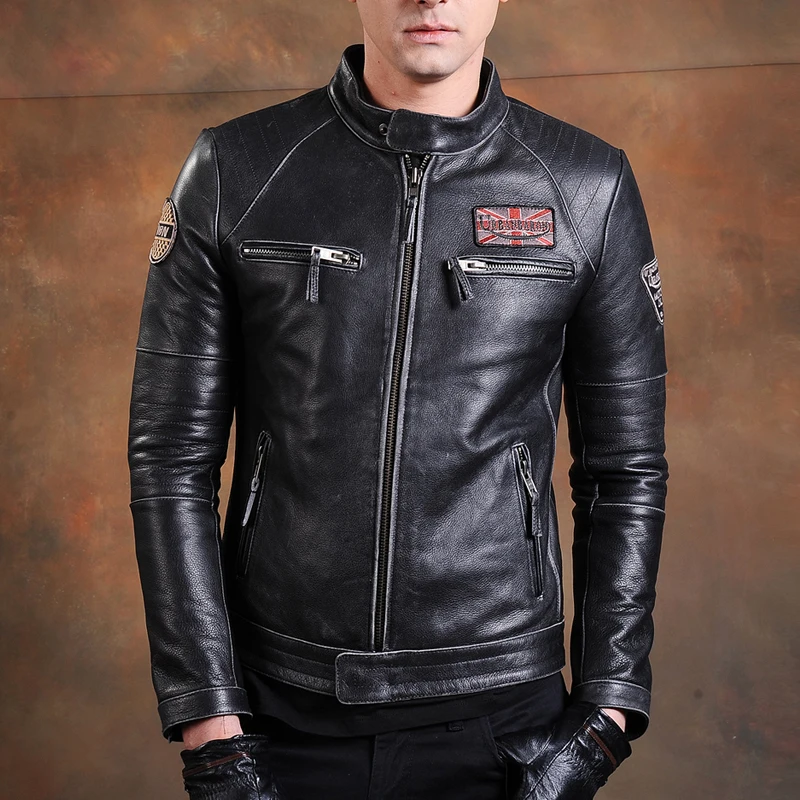 Mode Biker Jacken Vintage Herr – Leather Work Jacket Bewertung und Preis