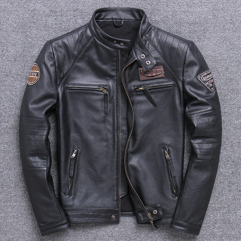Mode Biker Jacken Vintage Herr – Leather Work Jacket Bewertung und Preis