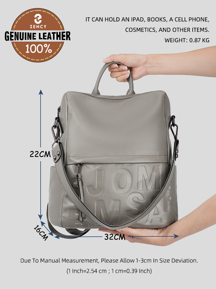 Zency Premium Echtleder-Rucksa – Leatherwork Letters Bewertung und Preis