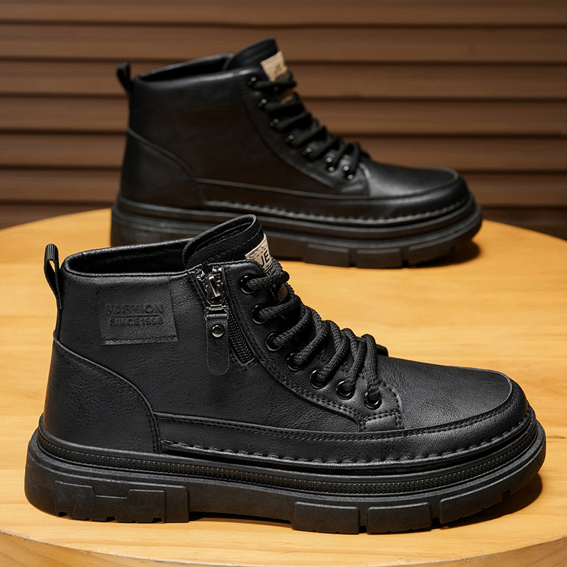 Herren Lederstiefel mit Hohem  – Leather Work Fabric Bewertung und Preis