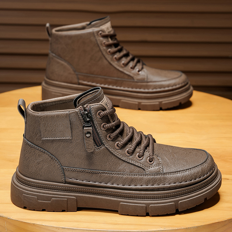 Herren Lederstiefel mit Hohem  – Leather Work Fabric Bewertung und Preis