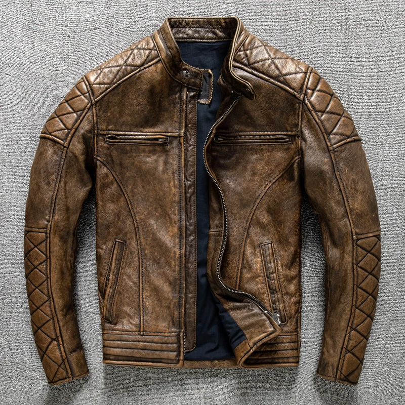 Vintage Herren Lederjacke Gelb – Leather Work Jacket Bewertung und Preis