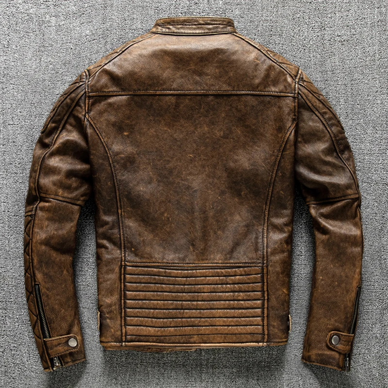 Vintage Herren Lederjacke Gelb – Leather Work Jacket Bewertung und Preis