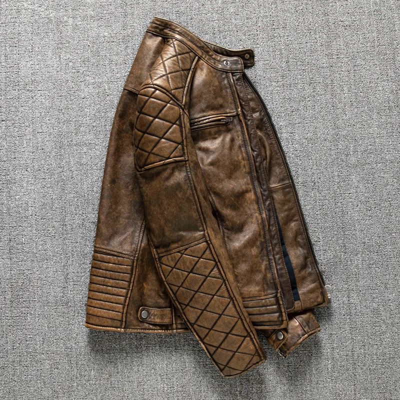 Vintage Herren Lederjacke Gelb – Leather Work Jacket Bewertung und Preis