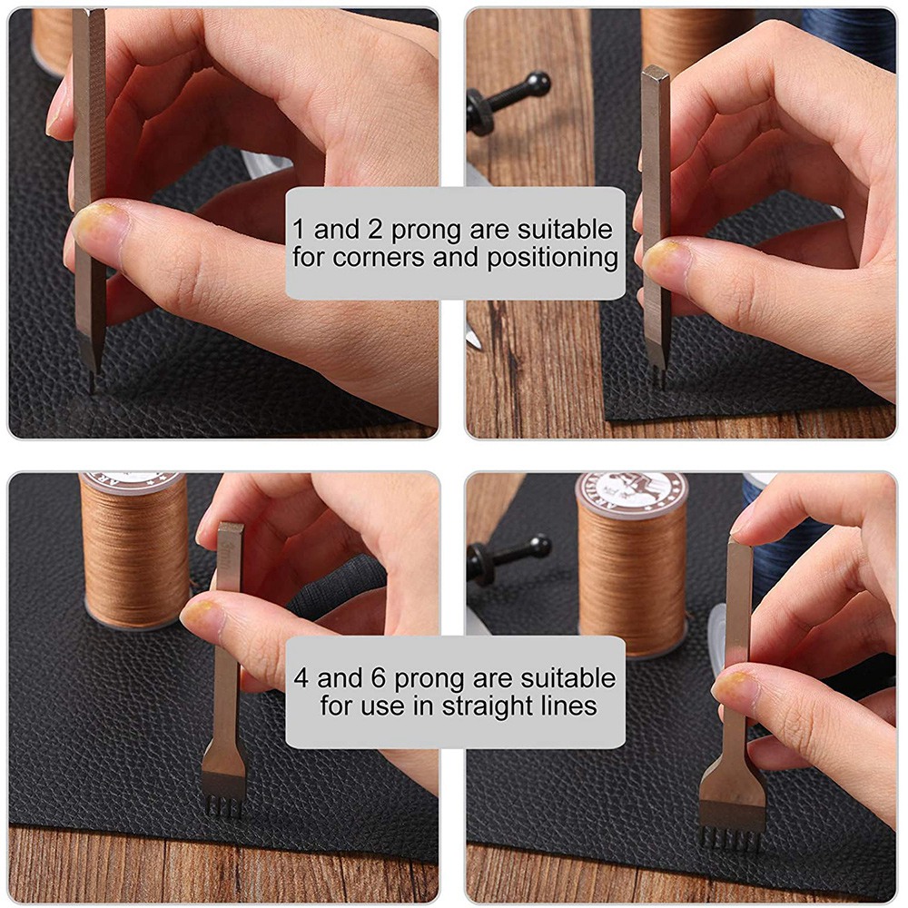 Ledermeißel-Set, Zinken-Diaman – Wing Divider Stitch Bewertung und Preis