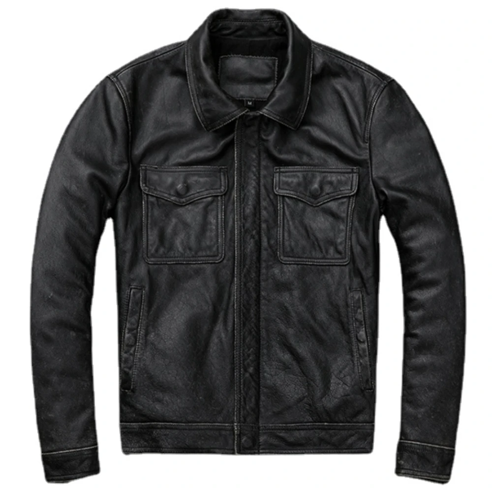 Vintage braun rot echte Lederj – Leather Work Jacket Bewertung und Preis