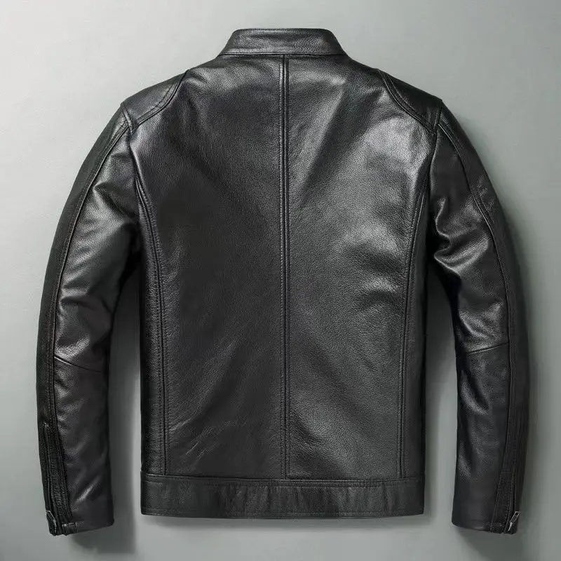 Echt lederjacke Männer 100% Ri – Leather Work Jacket Bewertung und Preis