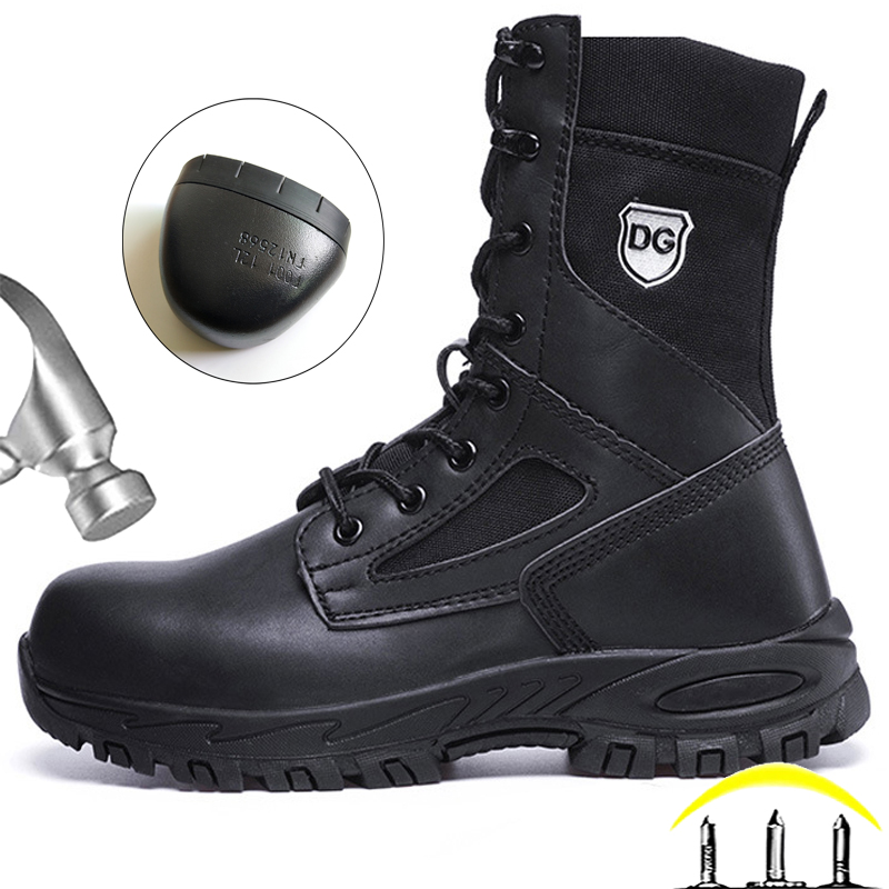 Schwarze High-Top-Lederstiefel – Leather Work Fabric Bewertung und Preis